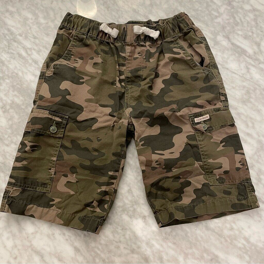 Lucky Brand Cotton Camouflage Cargo Boys Shorts Large - Picture 2 of 6